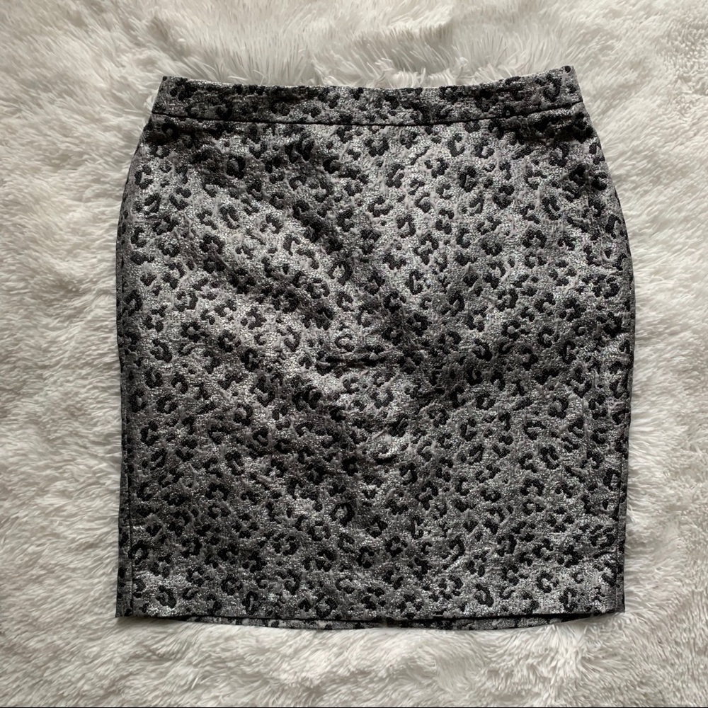 Loft cheetah print pencil skirt
